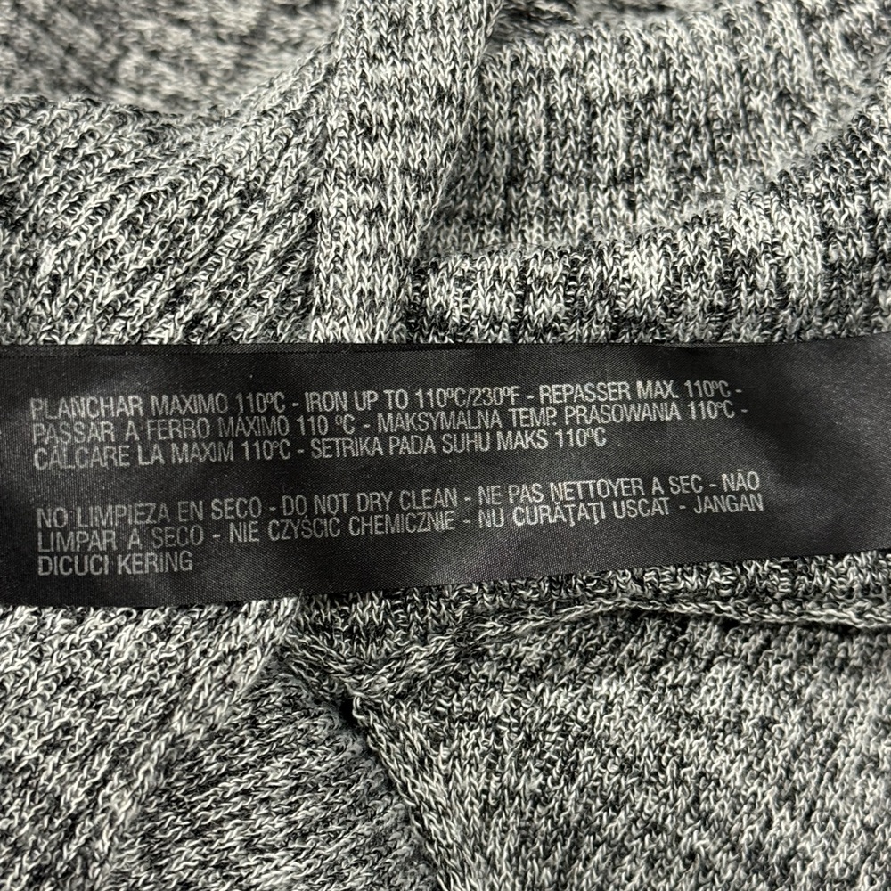 Zara Knit Marled Gray Asymmetrical open back top Small - Picture 3 of 5
